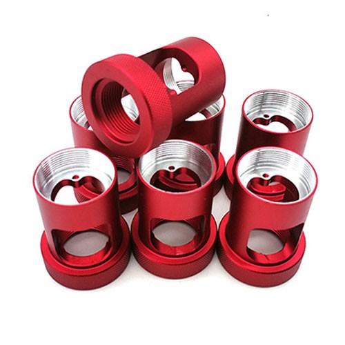cnc turning auto spare parts with red oxidation  