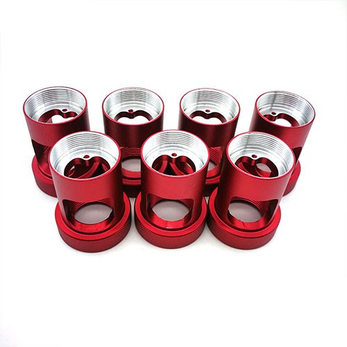 cnc turning auto spare parts with red oxidation  